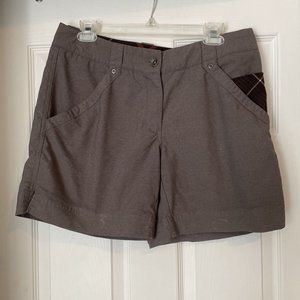 Nike Golf Shorts Size 10 Brown Pockets Plaid